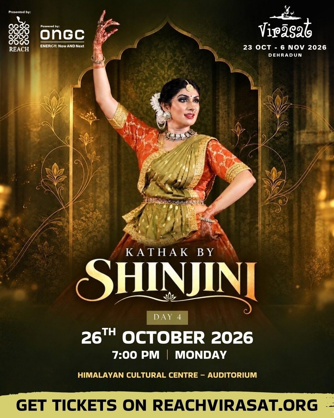 Kathak performance by Shinjini Kulkarni, Mon 26 Oct · 7:00 PM