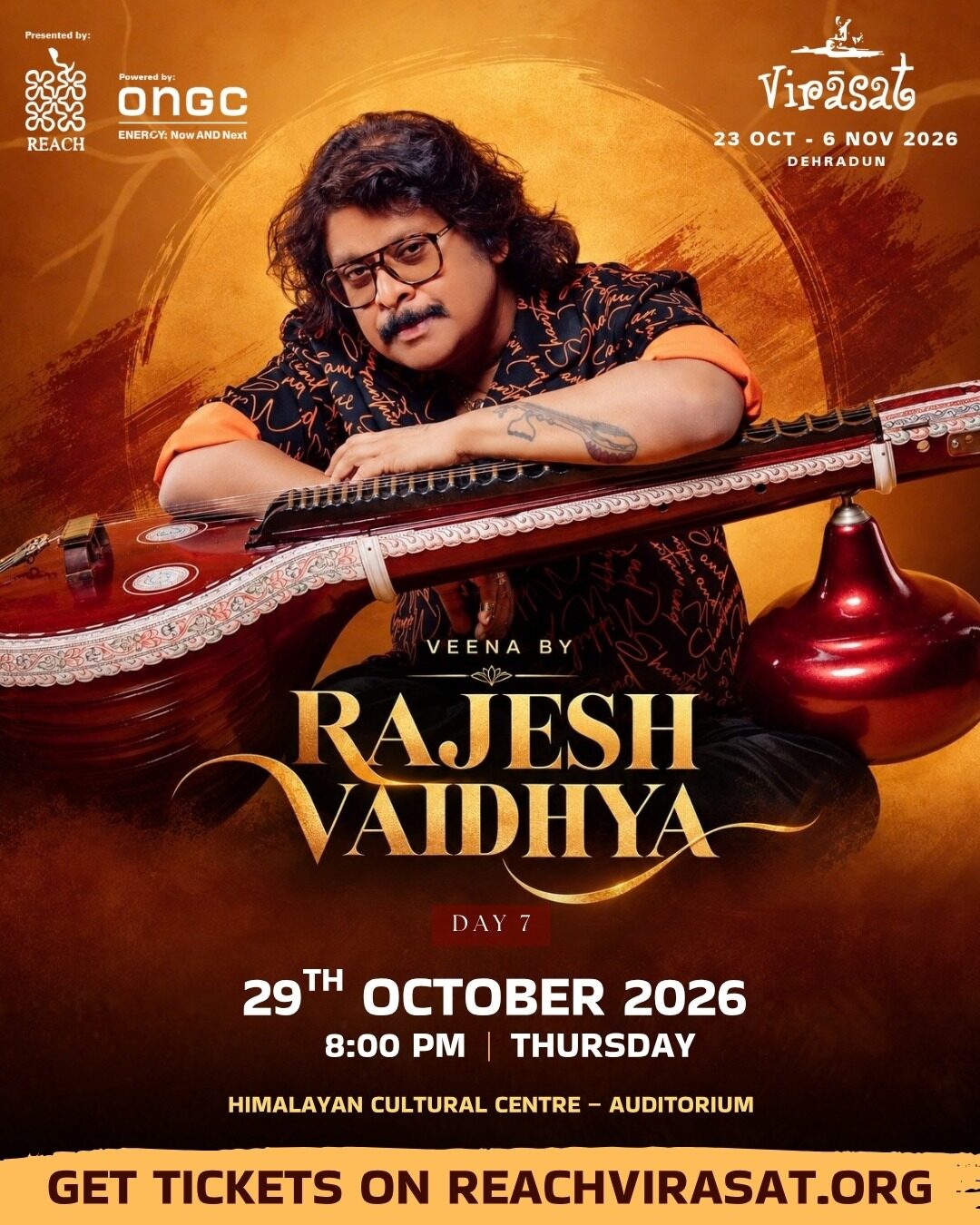 Veena recital by Rajhesh Vaidhya, Thu 29 Oct · 8:00 PM